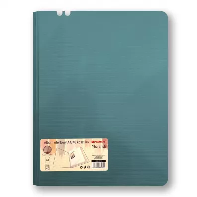 Penmate Album ofertowy A4 40 koszulek Morandi nieb-szary