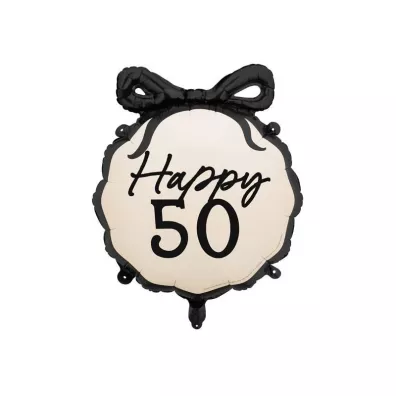 Balon foliowy pastylka Happy 50 47,5x45cm