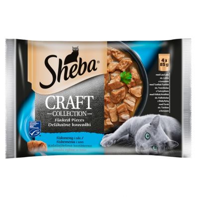 Sheba Craft mokra karma dla kota rybne smaki w sosie saszetki 4x85 g