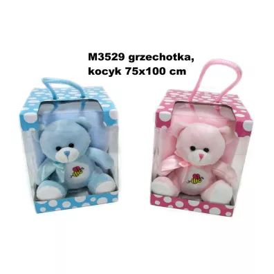 Pluszak Mi� grzechotka   kocyk  pude�ko  SUN-DAY M3529