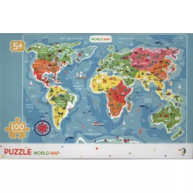 Puzzle 100 el. Mapa �wiata Dodo