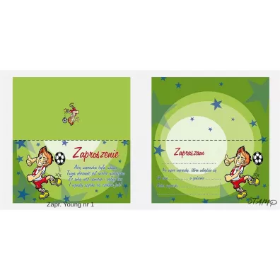 Stamp Zaproszenia Young Ch�opiec wz�r nr 01 10 szt.