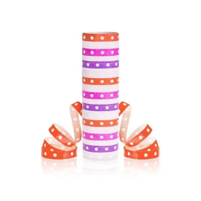 Godan Serpentyna Groszki i paski r�owo-czerwone 18p/4m
