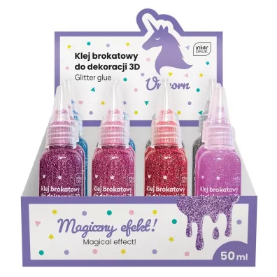 Klej do dekoracji brokatowy Unicorn