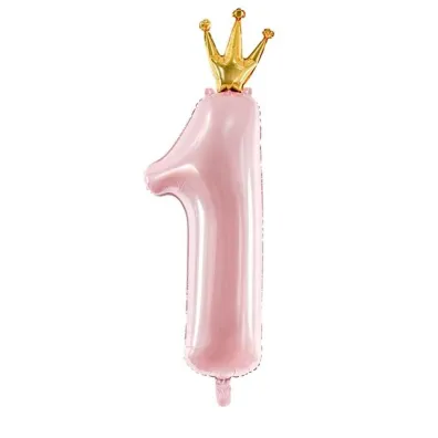 PartyDeco Balon foliowy 1 r�owy 37x100cm