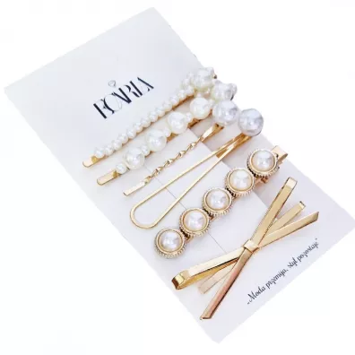 Ecarla Eleganckie wsuwki do w�os�w Z�ote 4 szt.