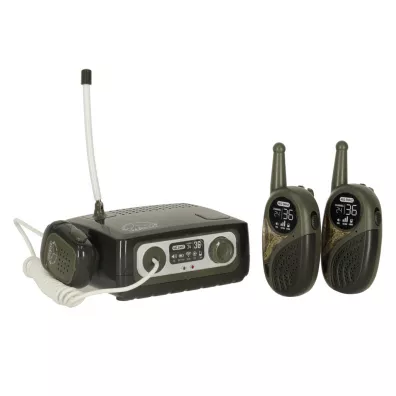 Walkie talkie kr�tkofal�wka zestaw z central� dla dzieci wojskowy zasi�g 333 m