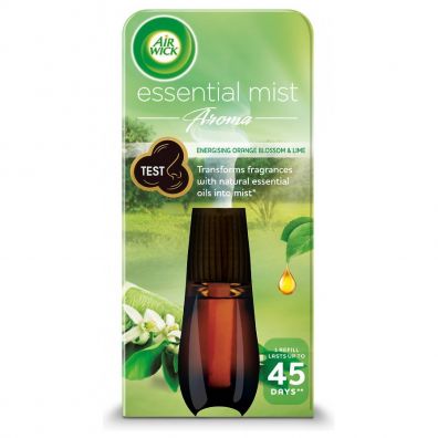 Air Wick Essential Mist Aroma energetyzujcy wkad do automatycznego odwieacza o zapachu limonki i pomaraczy 20 ml