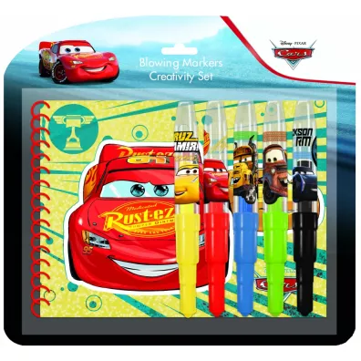 Alba Moli Markery dmuchane Cars 5 sztuk + notes + szablon
