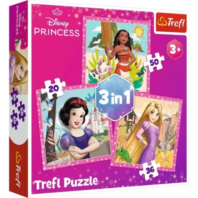 Puzzle 3w1 (20+36+50 el.) Pi�kne kwiaty Trefl