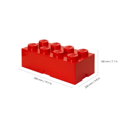 Pojemnik klocek LEGO Brick 8 Czerwony