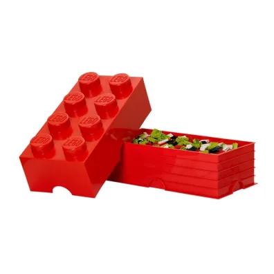 Pojemnik klocek LEGO Brick 8 Czerwony
