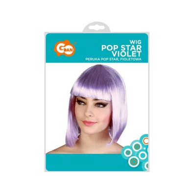 Godan Peruka Pop star fioletowa