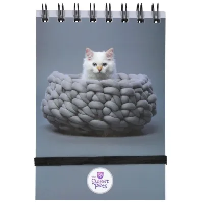 Beniamin Ko�onotes A6 zamykany na gumk� The Sweet Pets kratka 96 kartek