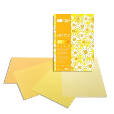 Happy Color Blok Deco Yellow 170g 20 kartek