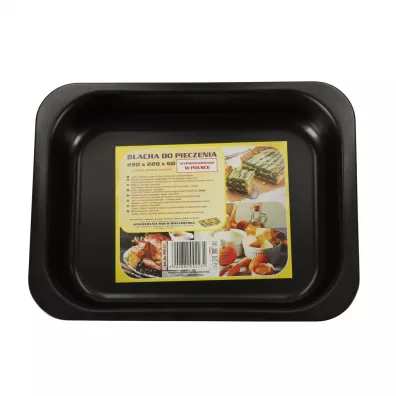 Spdzielnia Snb Biaystok Blacha do pieczenia tortownica forma do ciast wypiekw uniwersalna 29cm x 22cm x 6cm czarna