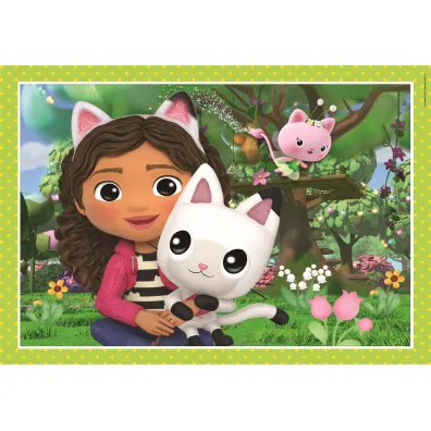 Puzzle 4w1 - SuperColor. Koci Domek Gabi (12+16+20+24 el.) Clementoni