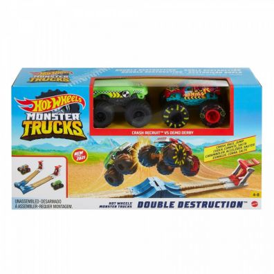 HW Monster Trucks. Zestaw Podwójna Demolka Mattel