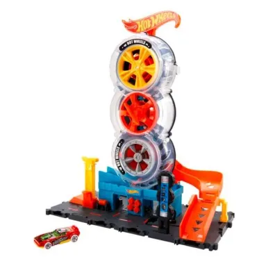 Hot Wheels. City Wy�cigowy Warsztat opon Zestaw HDP02