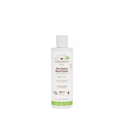 Alphanova Bebe Bio, Od�ywczy �el myj�cy do cia�a, twarzy i w�os�w dla niemowl�t 200 ml