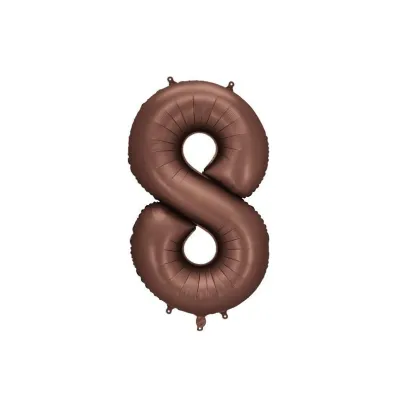 Balon foliowy cyfra 8 86cm mocca