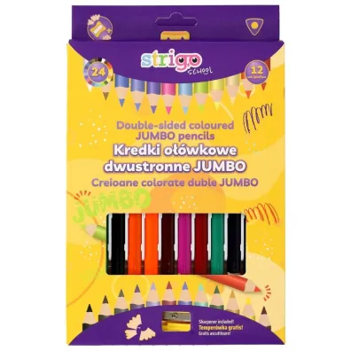 Strigo Kredki o��wkowe tr�jk�tne Jumbo 12 szt.