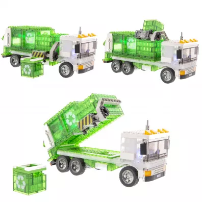 Klocki. Laser Pegs. Recycle Truck