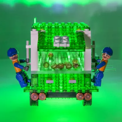 Klocki. Laser Pegs. Recycle Truck