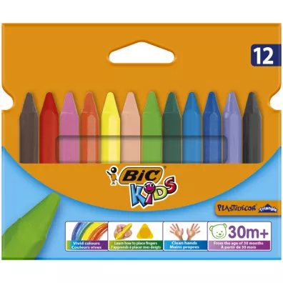 Bic Kredki �wiecowe Plastidecor Triangle 12 szt.