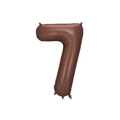 Balon foliowy cyfra 7 86cm mocca