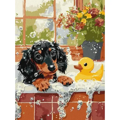 Ideyka Malowanie po numerach - K�piel z kaczuszk� 30x40cm