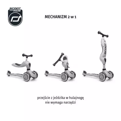 Highwaykick 1 2w1 Jedzik i hulajnoga trjkoowa 1-5 lat Kiwi Scootandride