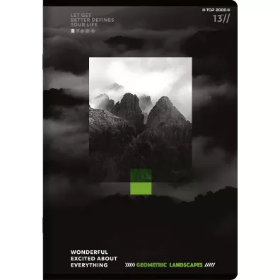 Top-2000 Zeszyt Geo/Planet A5 z marginesem kratka, 5mm, margines 60 kartek