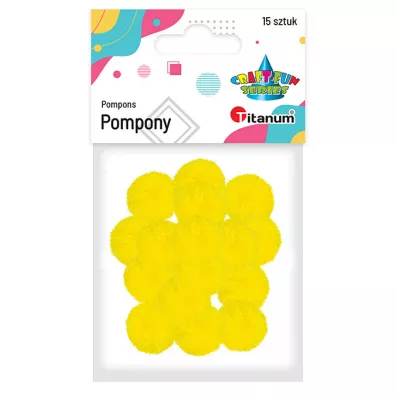 Titanum Pompony poliestrowe intensywny ��ty 18mm