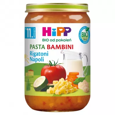Hipp Pasta Bambini Rigatoni Napoli po 11. miesicu 220 g Bio