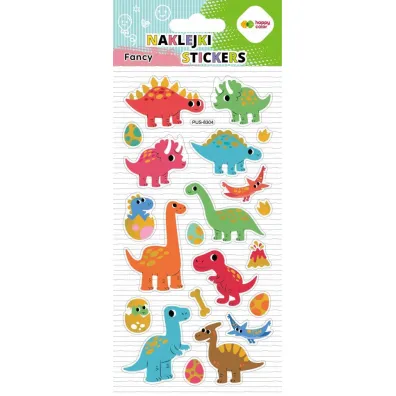 Happy Color Naklejki 3D FANCY - Dino Friends, 90x210 mm