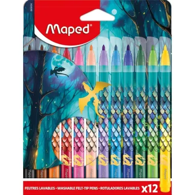 Flamastry Dragon 12kol MAPED