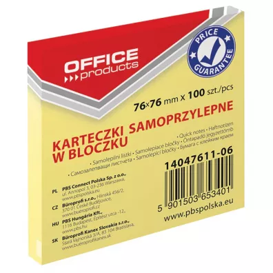 Office Products Karteczki samoprzylepne 76 x 76 mm 100 kartek