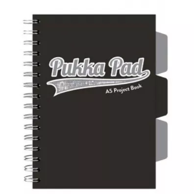 Pukka Pad Project Book A5 Black kratka 100 kartek 3 szt.