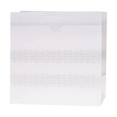 Rozette Torebka Lux brokat bia�a 37x37x20cm