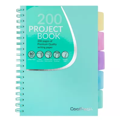 CoolPack Ko�ozeszyt B5 PP Pastel Powder Mint kratka 100 kartek
