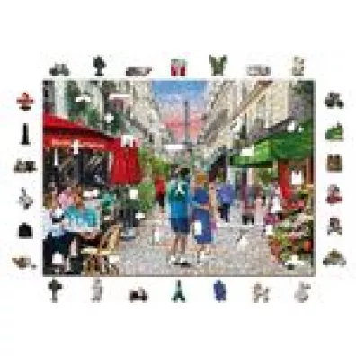 Puzzle drewniane 750 el. Z figurkami. Bistro w Pary�u Wooden.City
