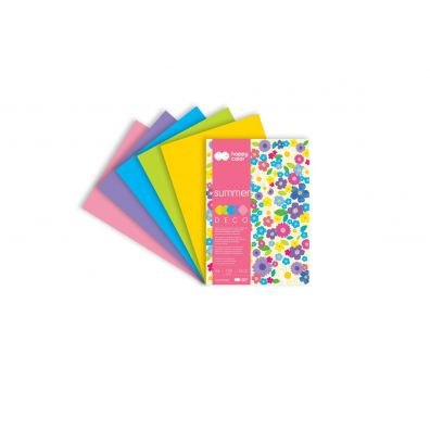 Happy Color Blok Deco Summer, 5 kolorw, A4, 170g, 20 arkuszy 170 g 20 kartek