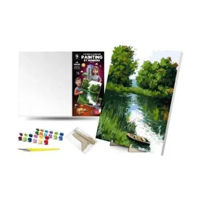 Qbee Malowanie po numerach - ��d� na rzece 40x50cm