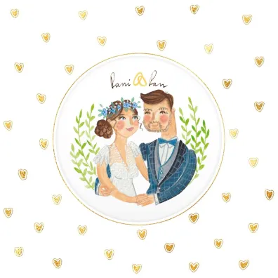 Henry Karnet z k�kiem z bilecikiem �lub - M�oda para