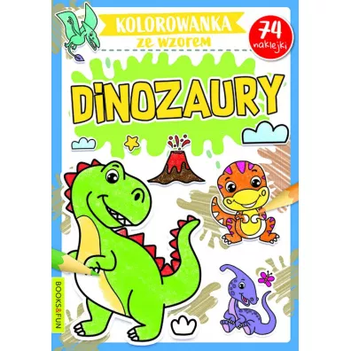 Dinozaury. Kolorowanka ze wzorem