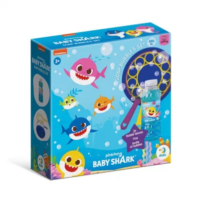 Mega zestaw do tworzenia baniek mydlanych Du�e r�d�ki Baby Shark 450 ml Maksik
