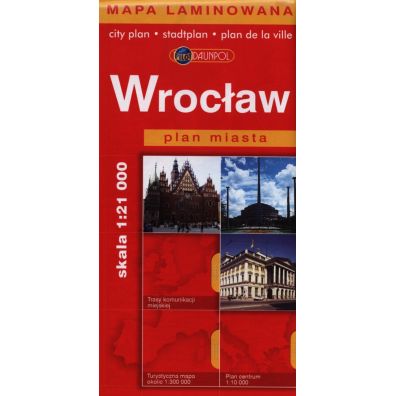 Wrocław. Plan miasta w skali 1:21 000