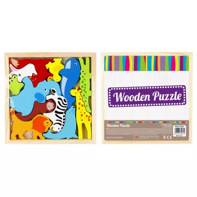 Puzzle Uk�adanka drewniana 12 el. Zwierz�ta Mega Creative