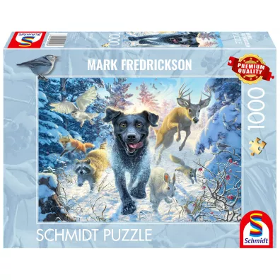 Puzzle 1000 el. PQ Mark Fredrickson Labrador na �niegu Schmidt